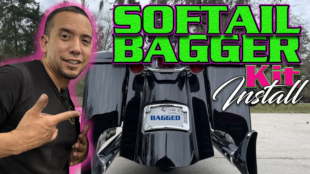 Установка комплекта для переоборудования Softail Bagger в @BadDadcustommotorcycle для моделей Sof...