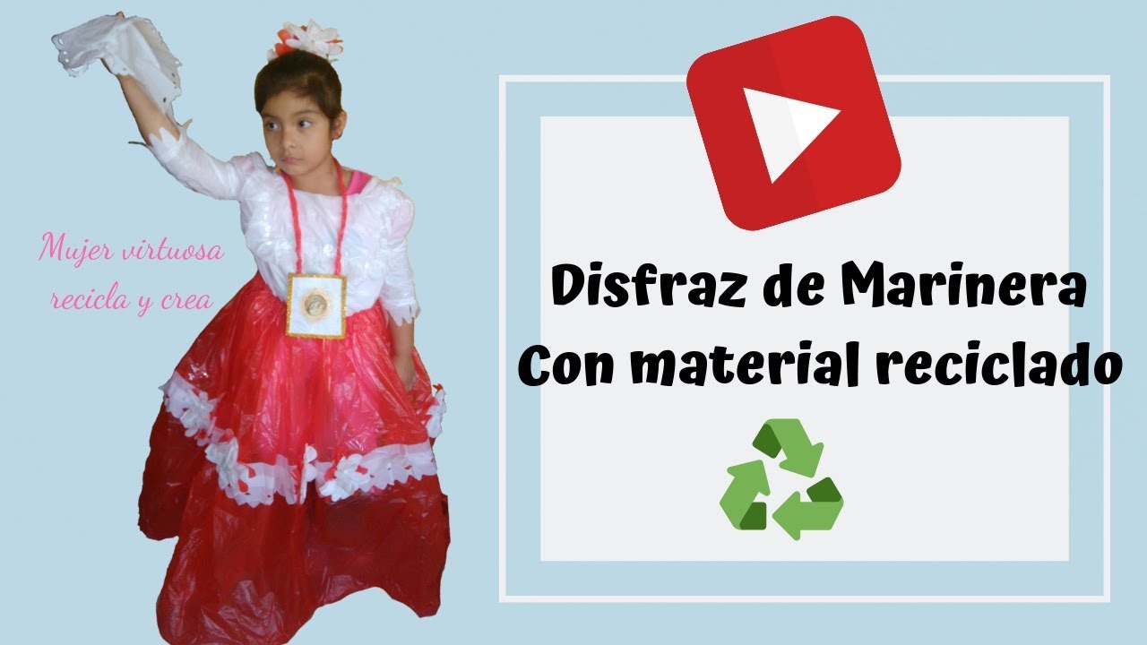 Vestido de Marinera norteña con material reciclado 💃♻