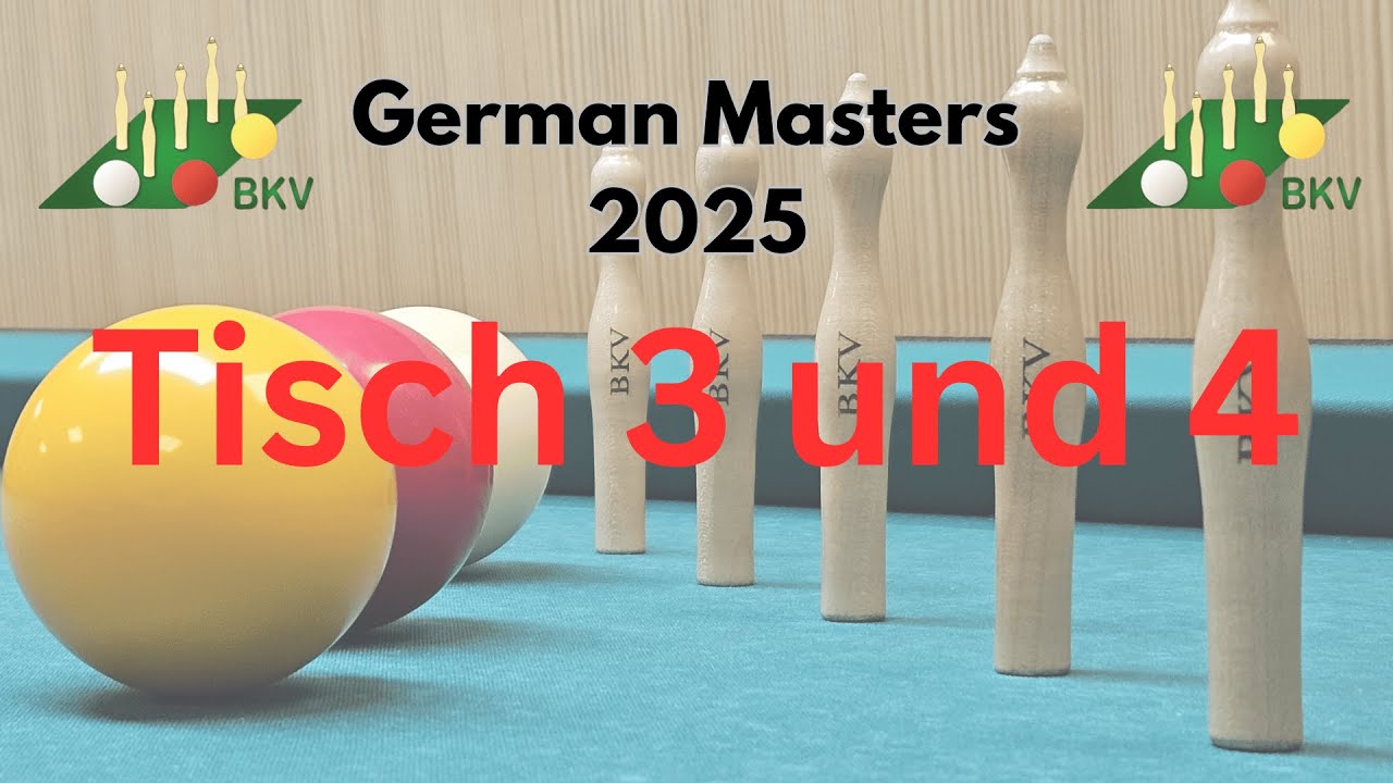 German Masters 2025 Billard 3 und 4