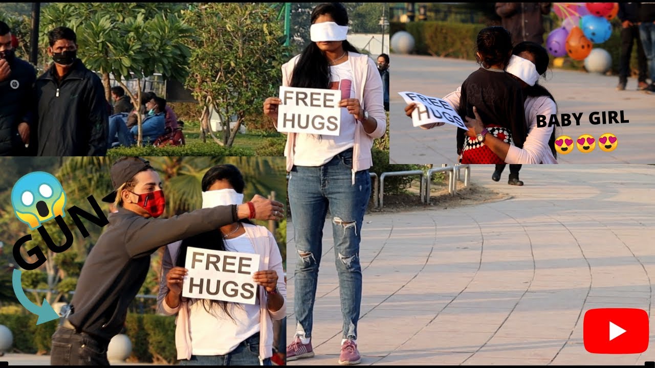 Spreading happiness through free hugs by naanu