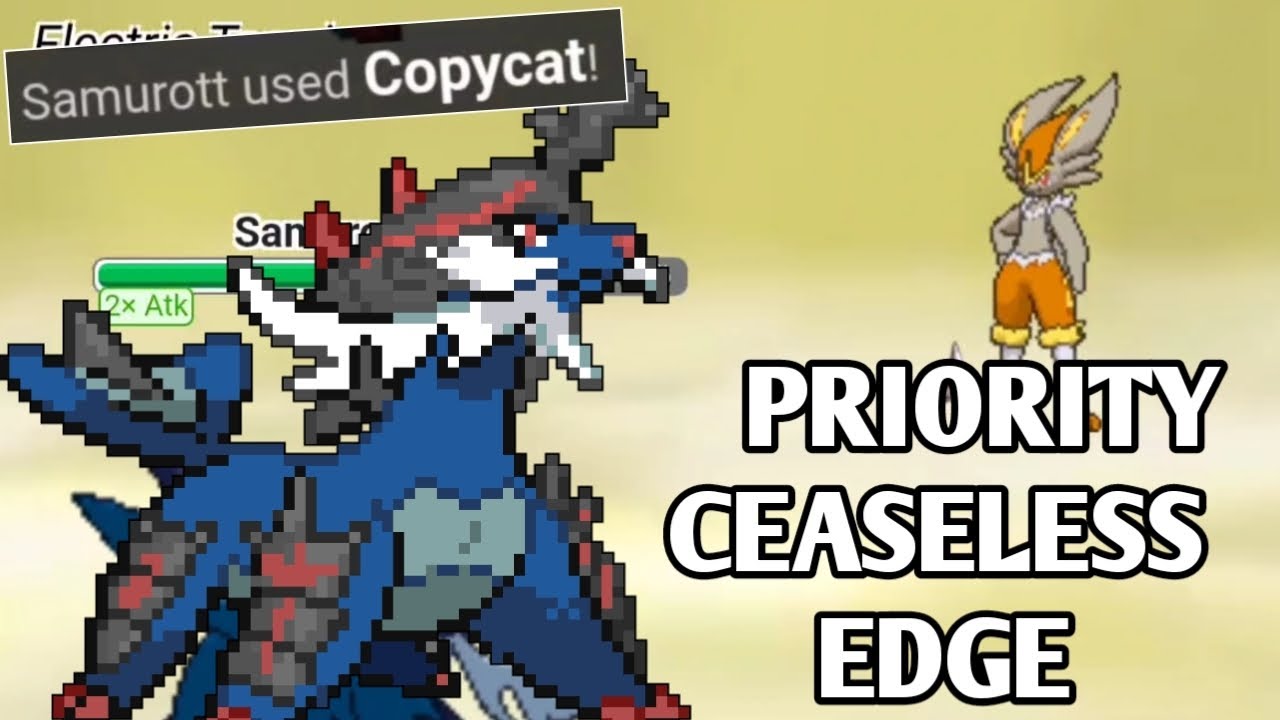 PRANKSTER + COPYCAT HISUIAN SAMUROTT SPAMS PRIORITY CEASELESS EDGE IN POKEBILITIES AAA