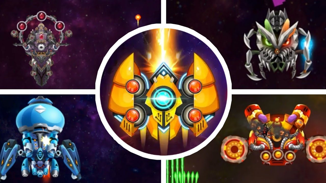 Space Hunter All Bosses | Space Shooting - Attacking Galaxy