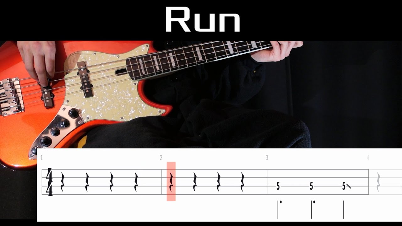 Run (BTS) - Bass Cover WITH TABS