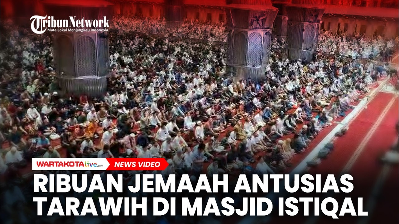 Ribuan Jemaah Antusias Shalat Tarawih Perdana di Masjid Istiqlal