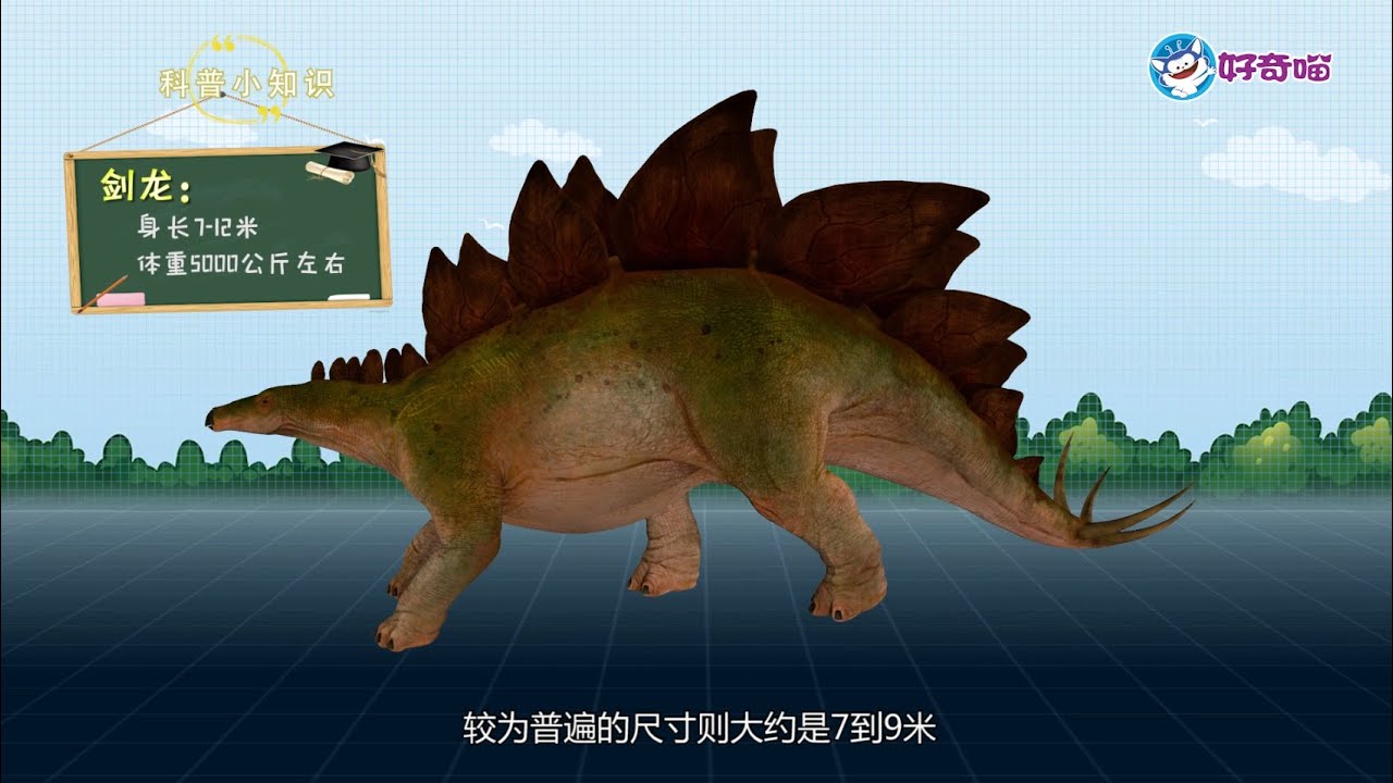 侏罗纪的剑客 | 剑龙 | 恐龙 | Learn Chinese | 科学 | 好奇喵 | 儿童 | 动画