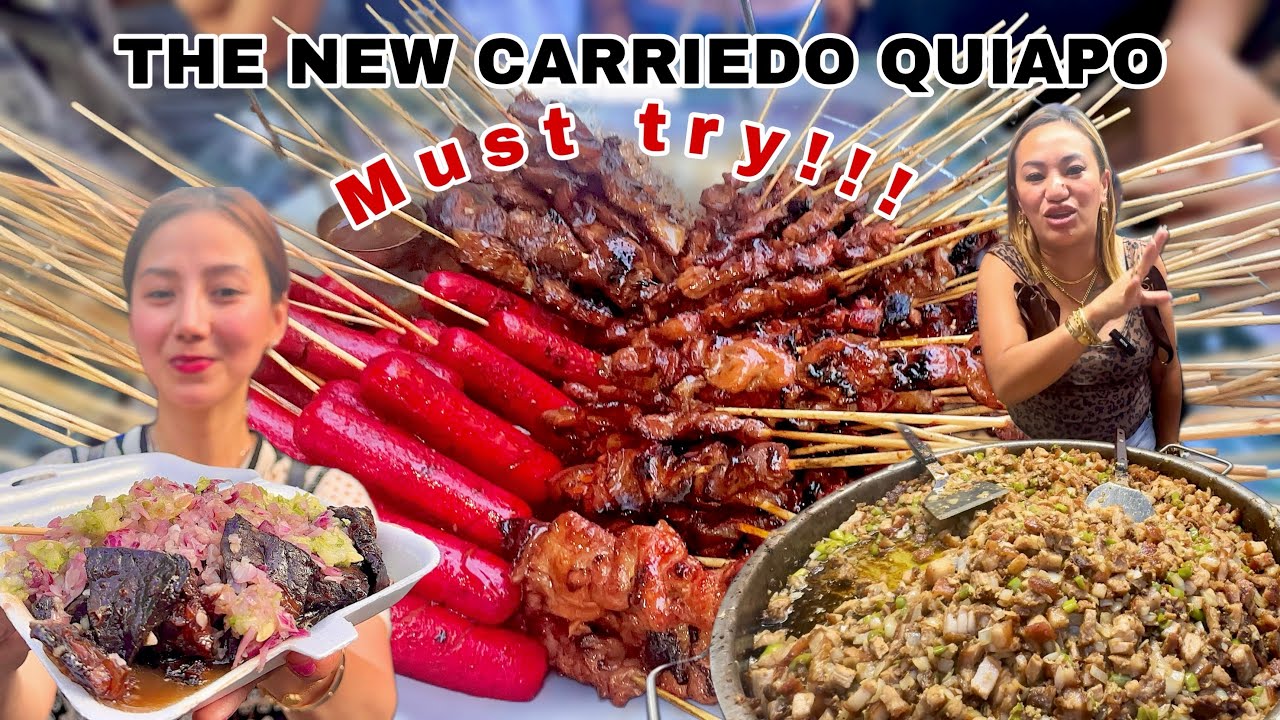 Must Try Filipino Street Food sa New & Improved Carriedo QUIAPO Manila | Pork Lungs & Sisig Chaofan