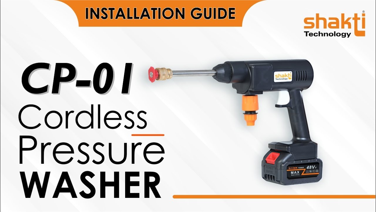 Shakti Technology | CP-01 Cordless 48V | Cordless High Pressure Car Washer | Power Washer Gun