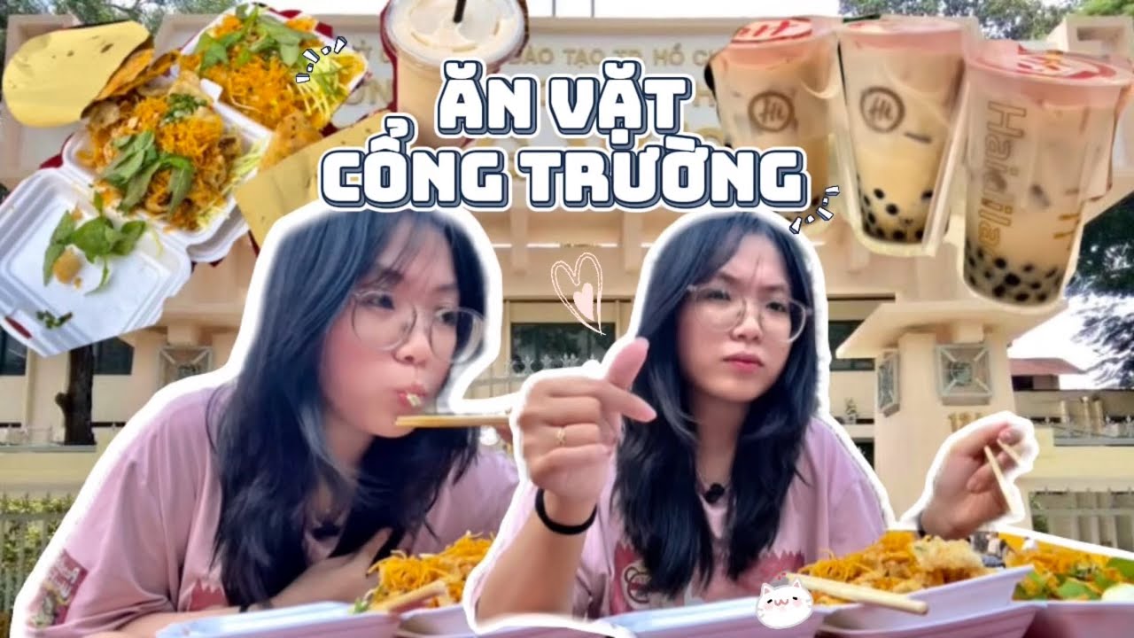 Ăn vặt trước cổng trường Hùng Vương🧋⭐️// trở lại trường cấp 3, bánh tráng siêu ngonn,…// Thien Ai
