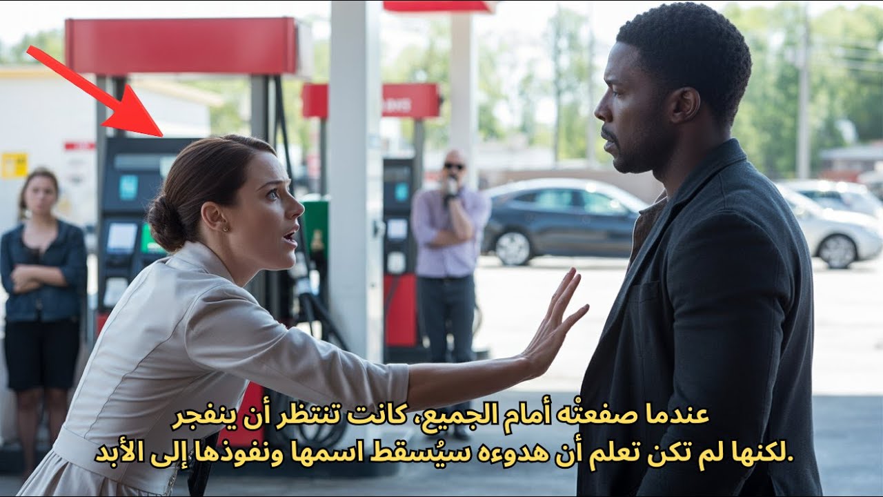 امرأة بيضاء تصفع رجلًا أسود في محطة وقود… لكنها تُصدم عندما يقلب هدوؤه حياتها رأسًا على عقب