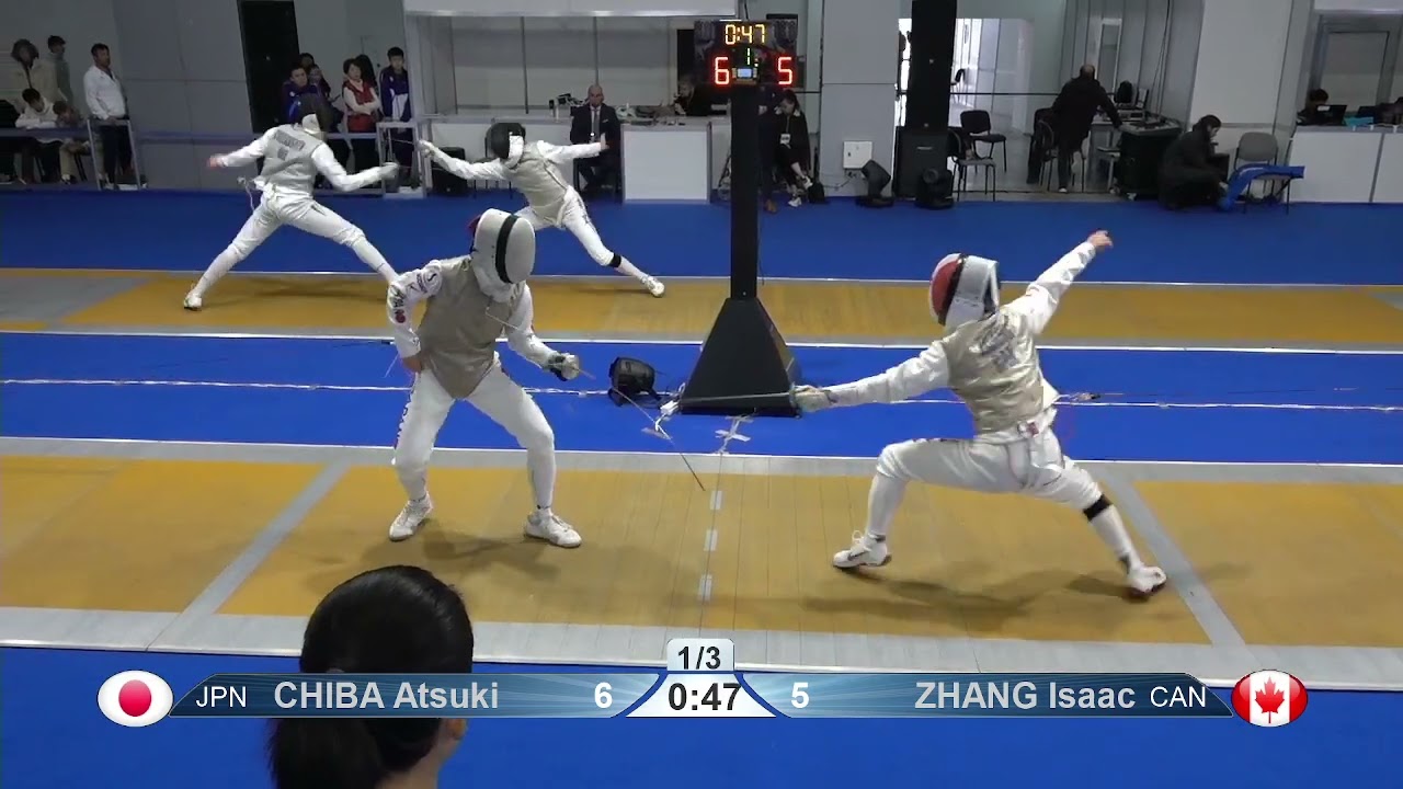 2023 Day05 T32 02 M F Individual Cadets Plovdiv BUL CHM YELLOW ZHANG CAN vs CHIBA JPN