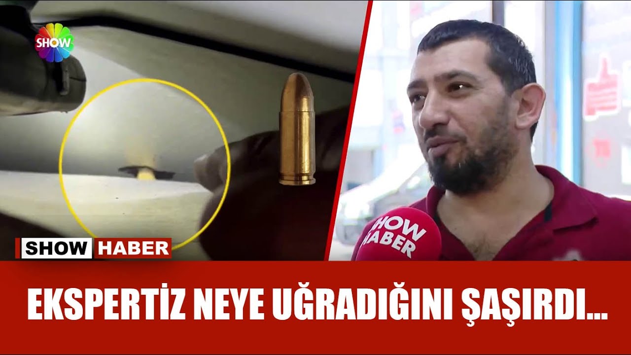 Aracın tavanından mermi çıktı!