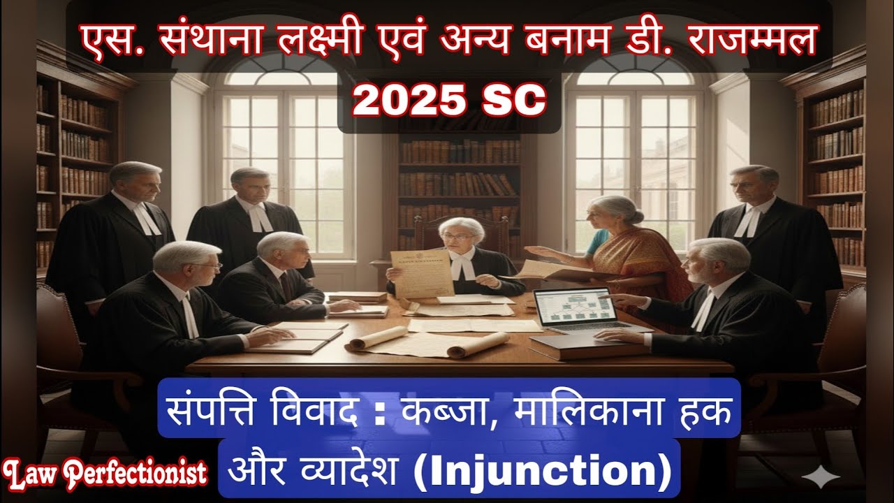 संपत्ति विवादः कब्ज़ा, मालिकाना हक़ और व्यादेश (Injunction) पर सुप्रीम कोर्ट का बड़ा फैसला