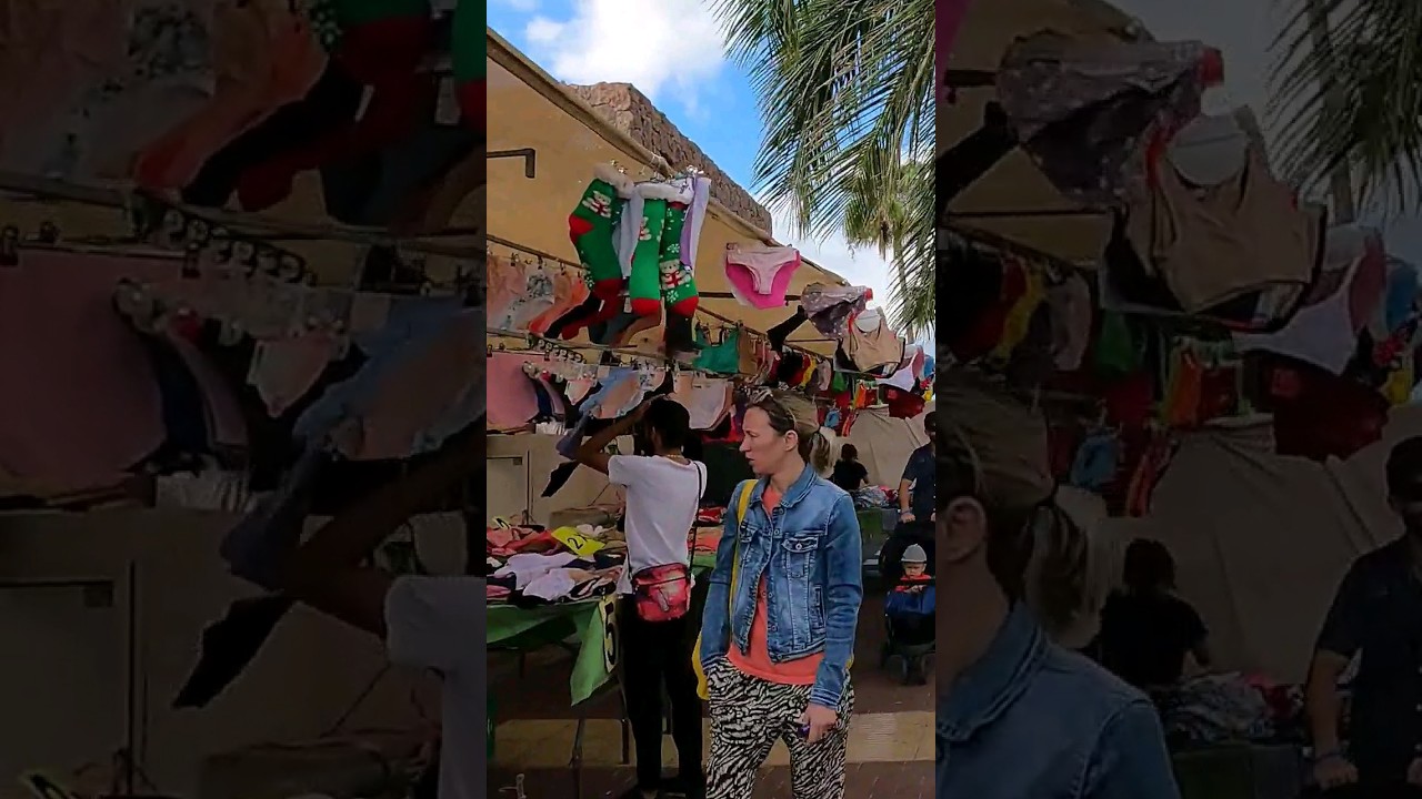 ☀️ Playa del Ingles Gran Canaria Walk Market  #playadelingles #grancanaria #spain
