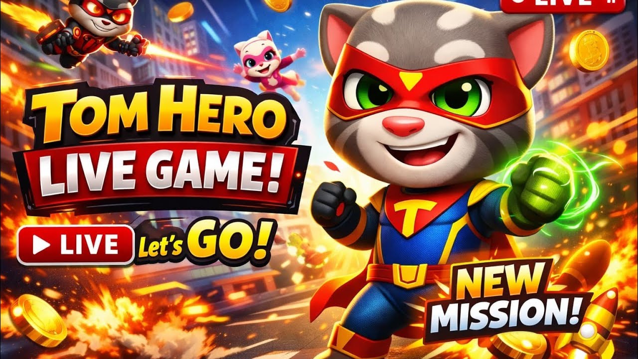 🐱💥 Talking Tom Dash Hero LIVE 🔴 | Portrait Mode Gameplay | High Score Challenge!