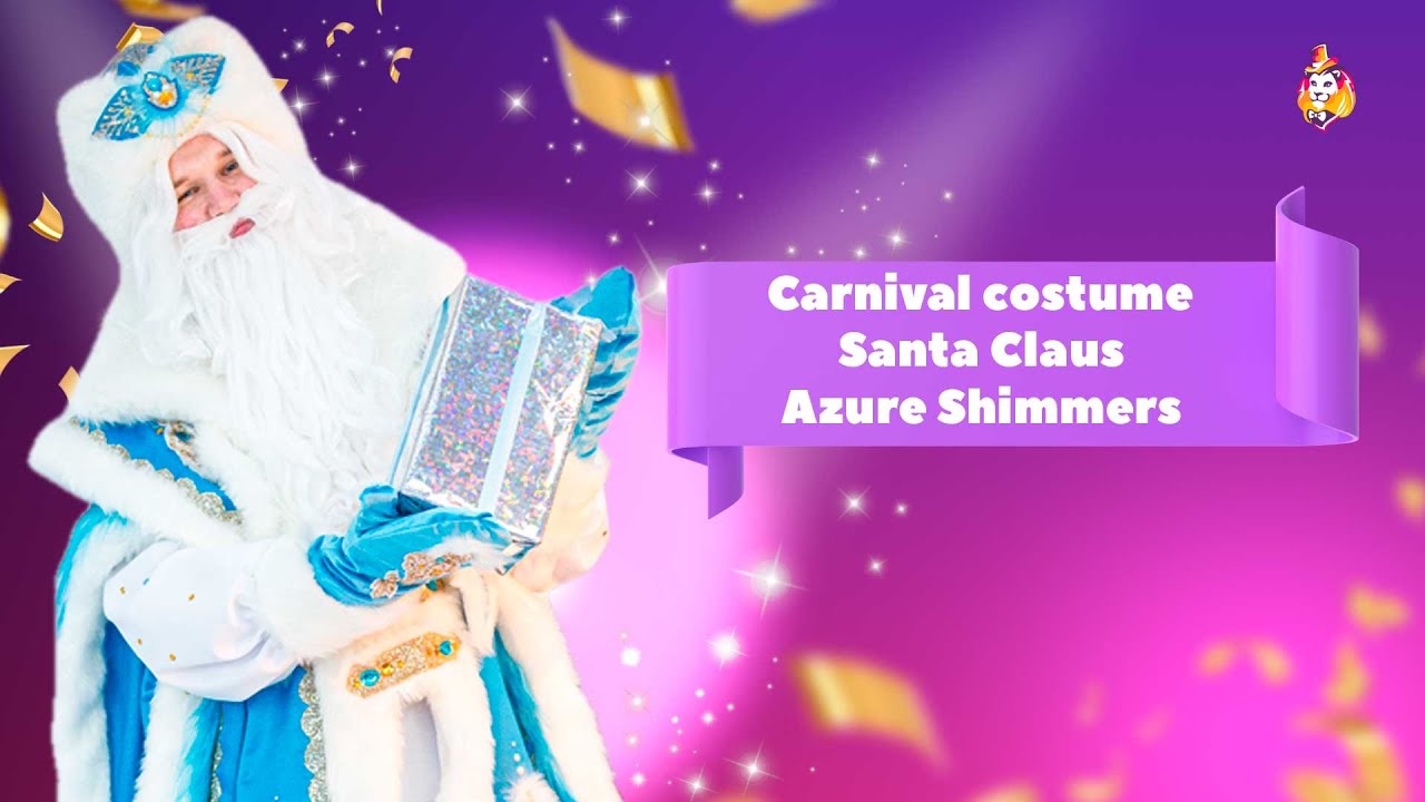 🎁 Santa Claus &ldquo;Azure Shimmers&rdquo; &mdash; Luxury New Year Costume 2026 | Carnival Mascot Factory