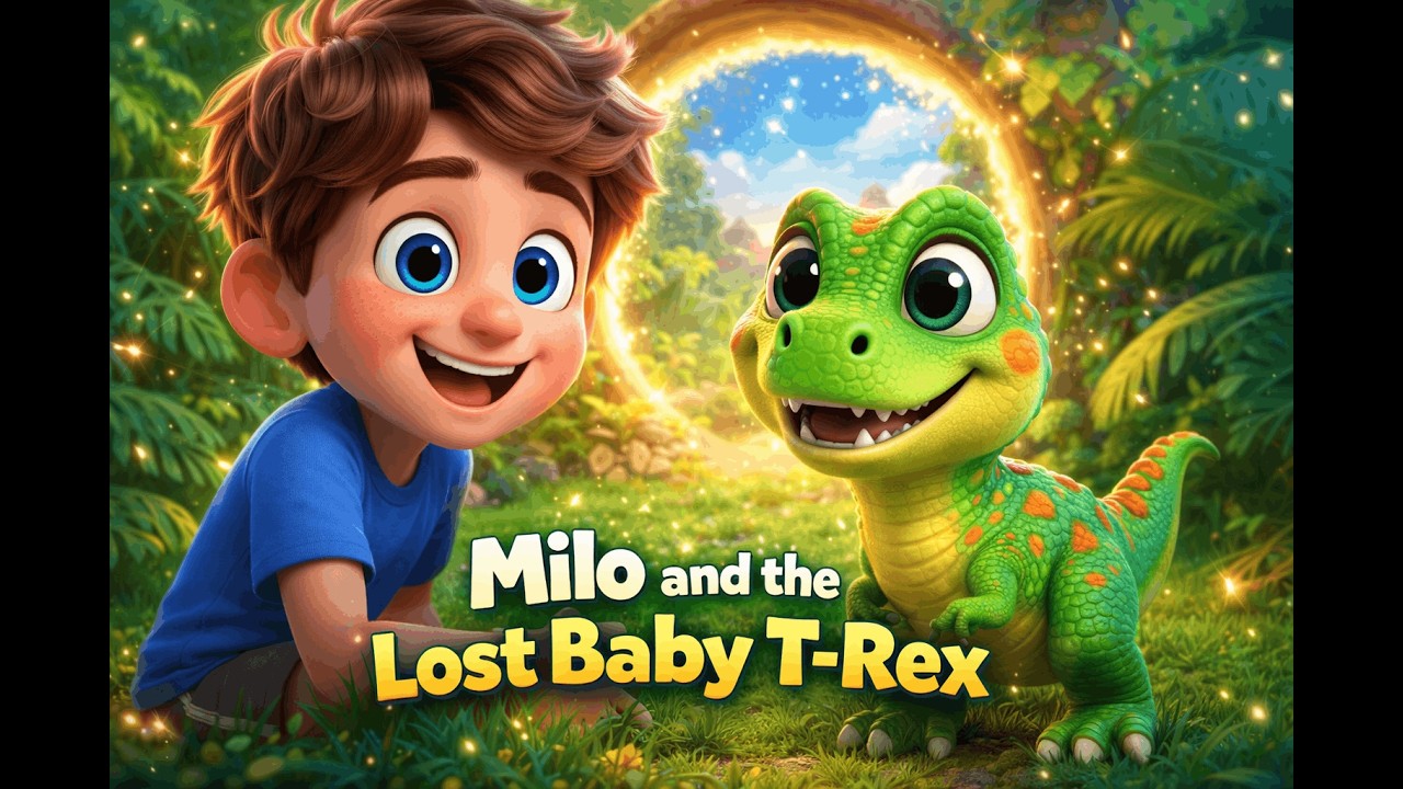 Dinosaur Bedtime Story: Milo and the Lost Baby T-Rex 🦖 | Stories for Kids