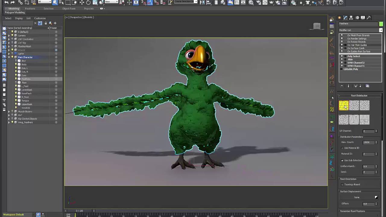 Ornatrix 3dsmax: Feathers Part 1