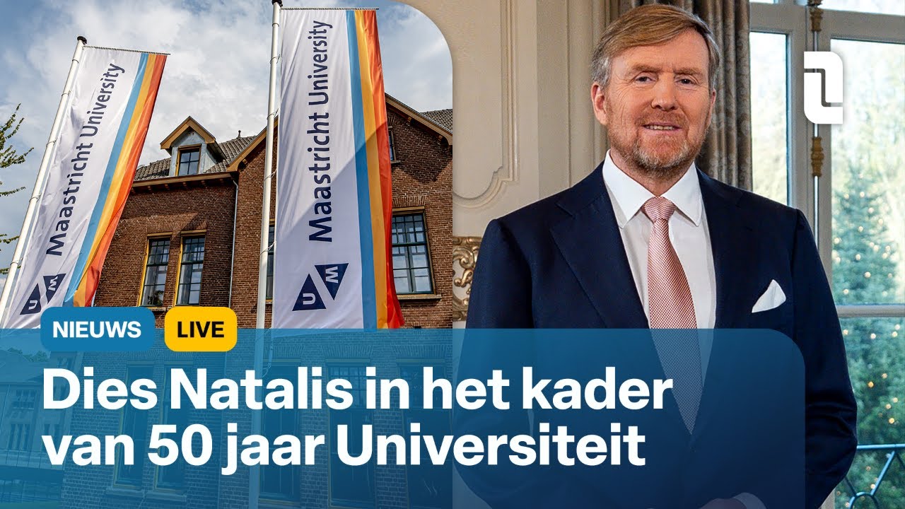 50-jarig jubileum Universiteit Maastricht, met Koning Willem-Alexander | L1 Nieuws live
