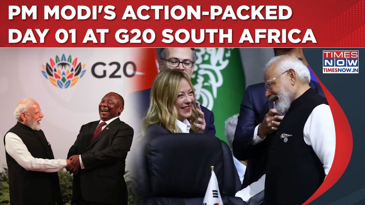 G20 South Africa: Watch Indian PM Modi's Action-Packed Day 01 At Leaders' Summit In Johannesburg