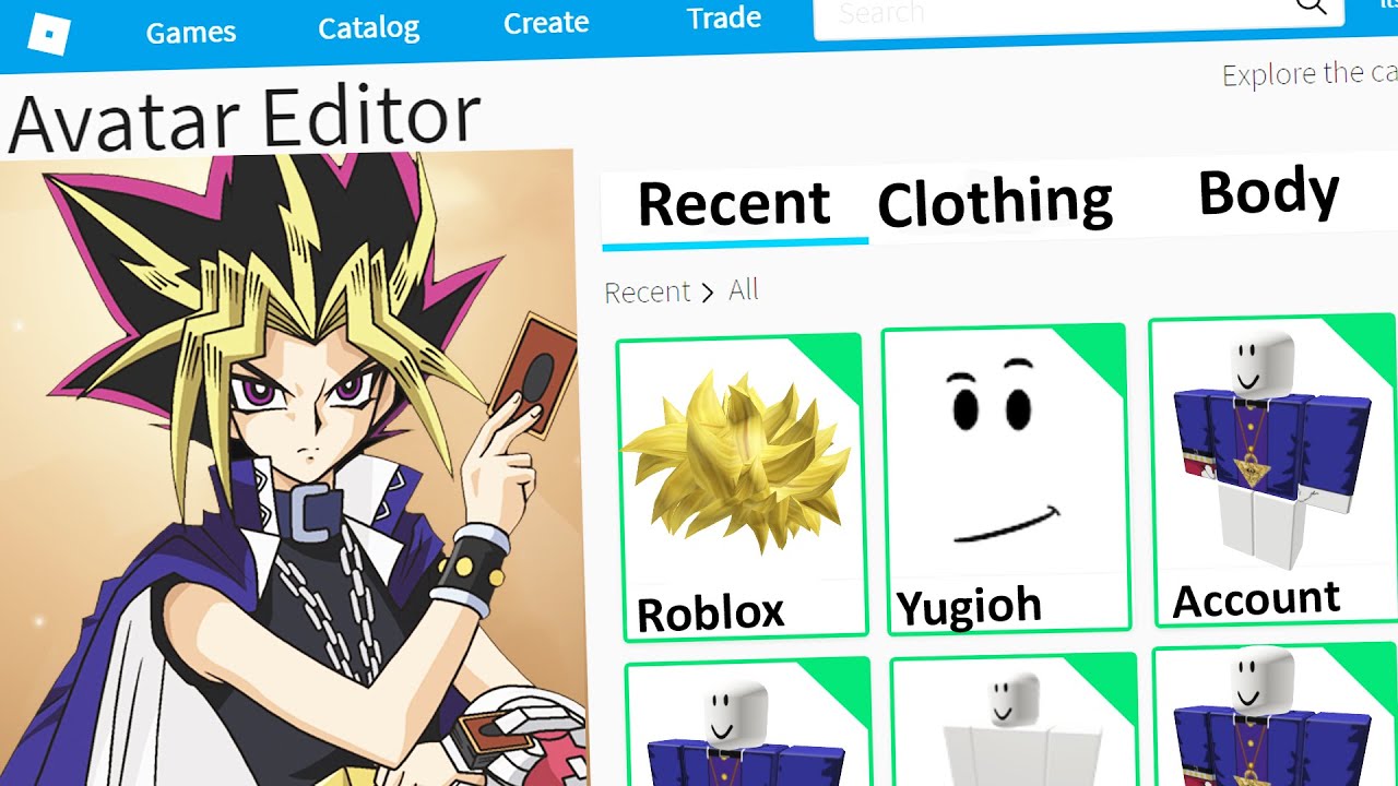 MAKING YUGIOH a ROBLOX ACCOUNT