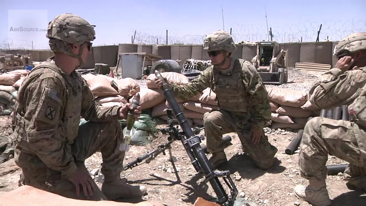 U.S. Soldiers Firing Mortars