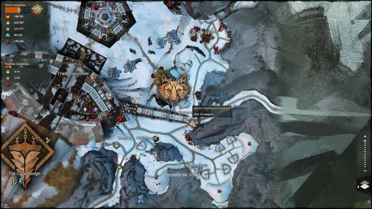Guild Wars 2 - Vistas / Aussichtspunkte / Ausblicke - Hoelbrak / Hoelbrak
