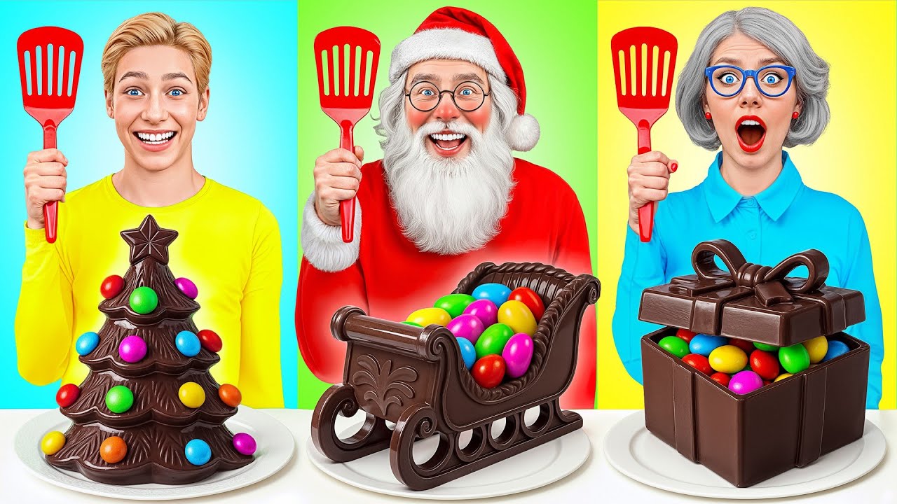 Кулинарный Челлендж: Я против Бабушки с Санта Клаусом от Candy DO