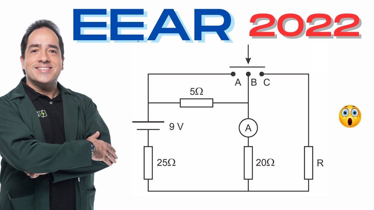 EEAR 2022 - O circuito abaixo &eacute; constitu&iacute;do de uma fonte de alimenta&ccedil;&atilde;o ideal, 4 resistores &ocirc;hmicos