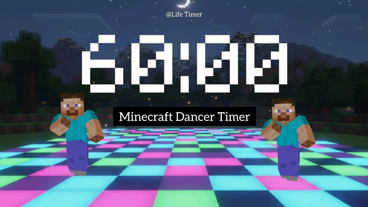 60 Minutes Minecraft Dancing Countdown Timer 🕺 | Fun Focus Timer with Music #minecraft #countdown 