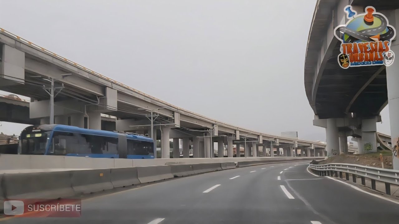 DE LA CASETA CHALCO a La Estaci&ograve;n Eje 10 Trolebus Linea (11) sobre Autopista donde Circula el Trole