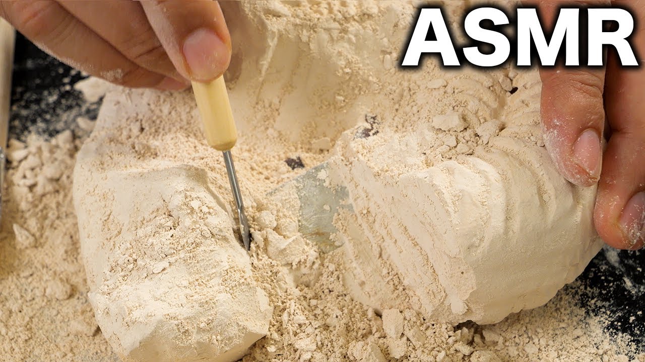 【ASMR】発掘キットから化石を掘り出す