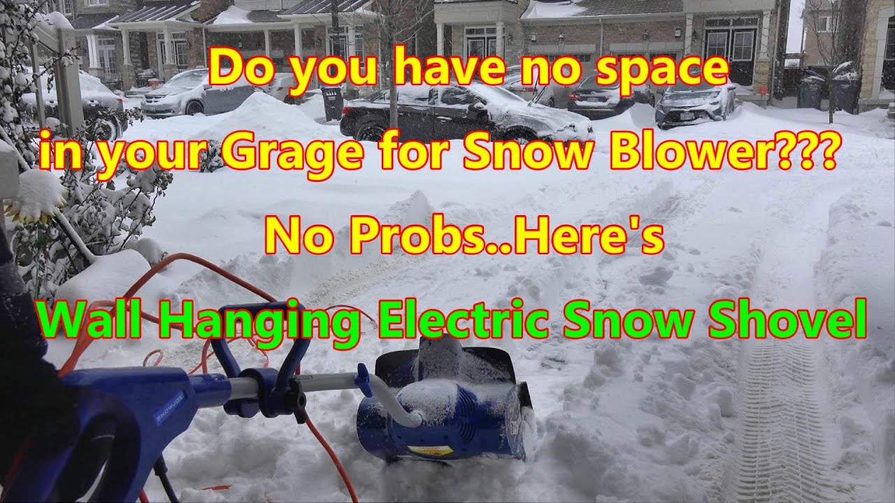 Review of Snow Joe 324E Electric Snow Shovel that can hang on the Wall