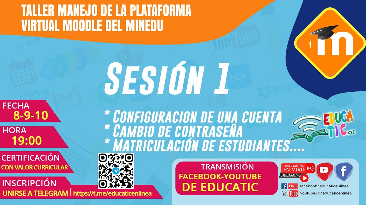 Sesión 1 Manejo de Plataforma Virtual Moodle del MINEDU