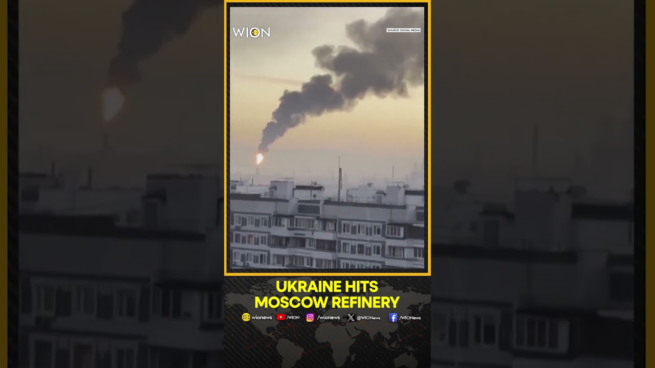 Russia-Ukraine War: Ukrainian Drone Attack Sparks Fires at Moscow Oil Refinery | WION Shorts