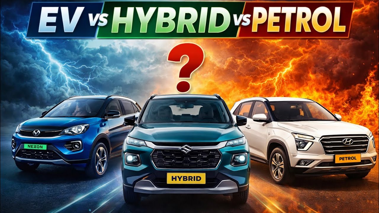 EV vs HYBRID vs PETROL car in India 