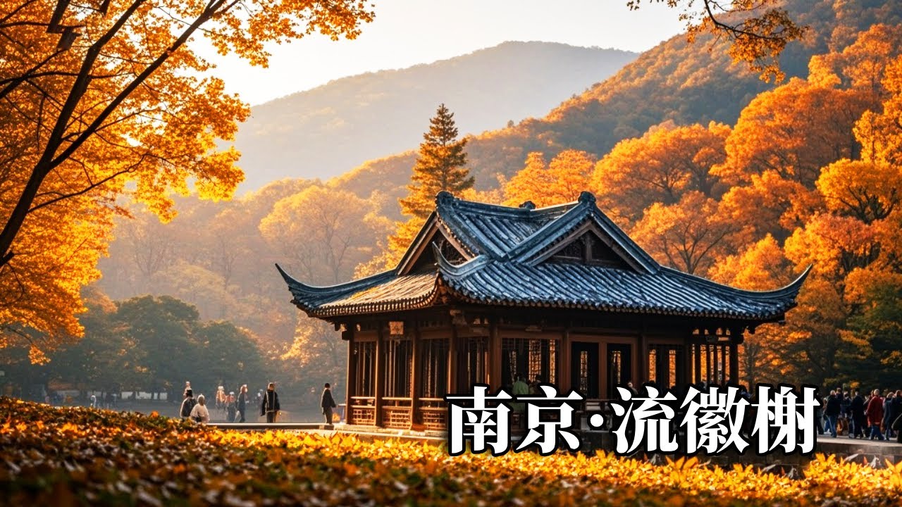 99%外地游客不知道的中山陵小众景点——流徽榭，藏在紫金山深处的免费美景，秋景好似油画般流淌【行走世界的北京老刘】