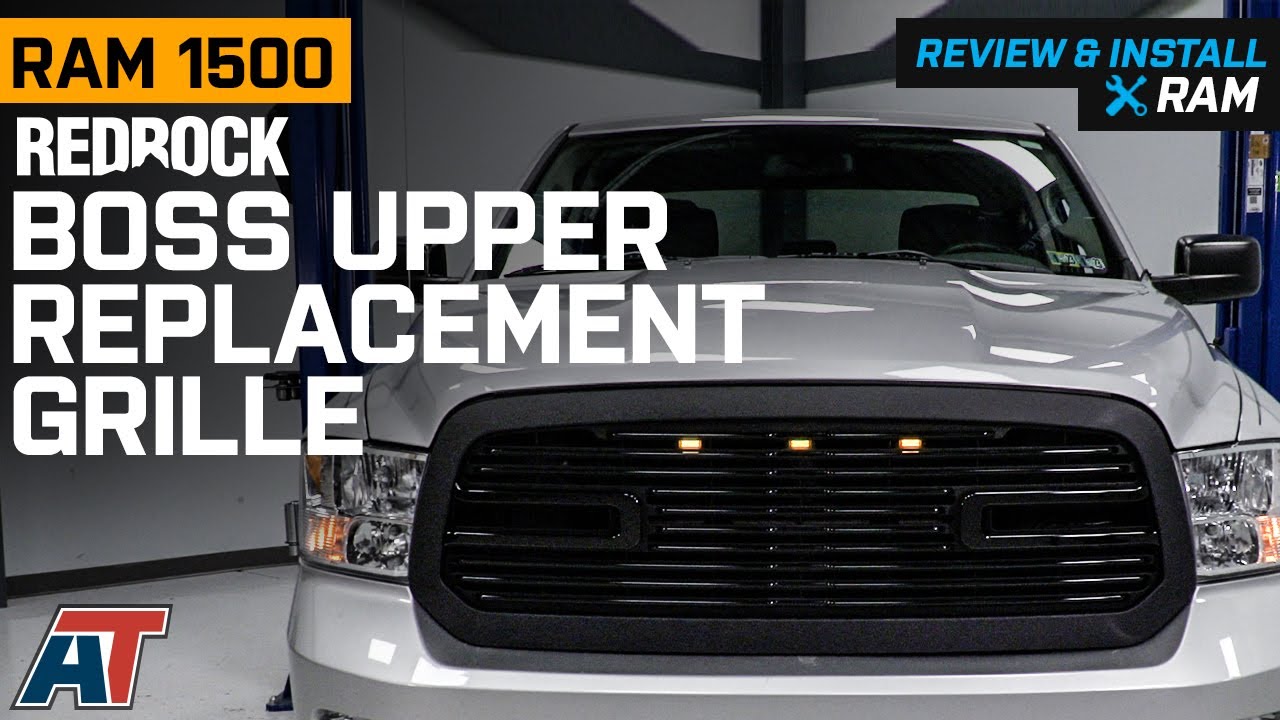 2013-2018 RAM 1500 RedRock Boss Upper Replacement Grille with LED DRL Review & Install