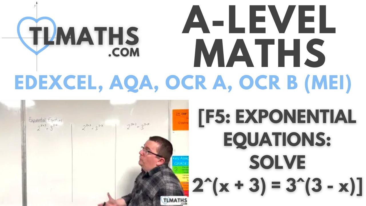 A-Level Maths: F5-10 [Exponential Equations: Solve 2^(x+3) = 3^(3-x)]