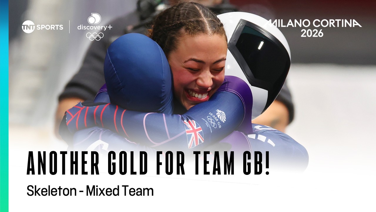 Matt Weston & Tabby Stoecker win GOLD for Team GB in mixed team Skeleton 🥇 | Winter Olympics 2026