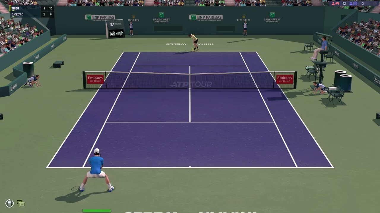 Джокович против Тима Full Ace Tennis ATP1000 QF Indian Wells