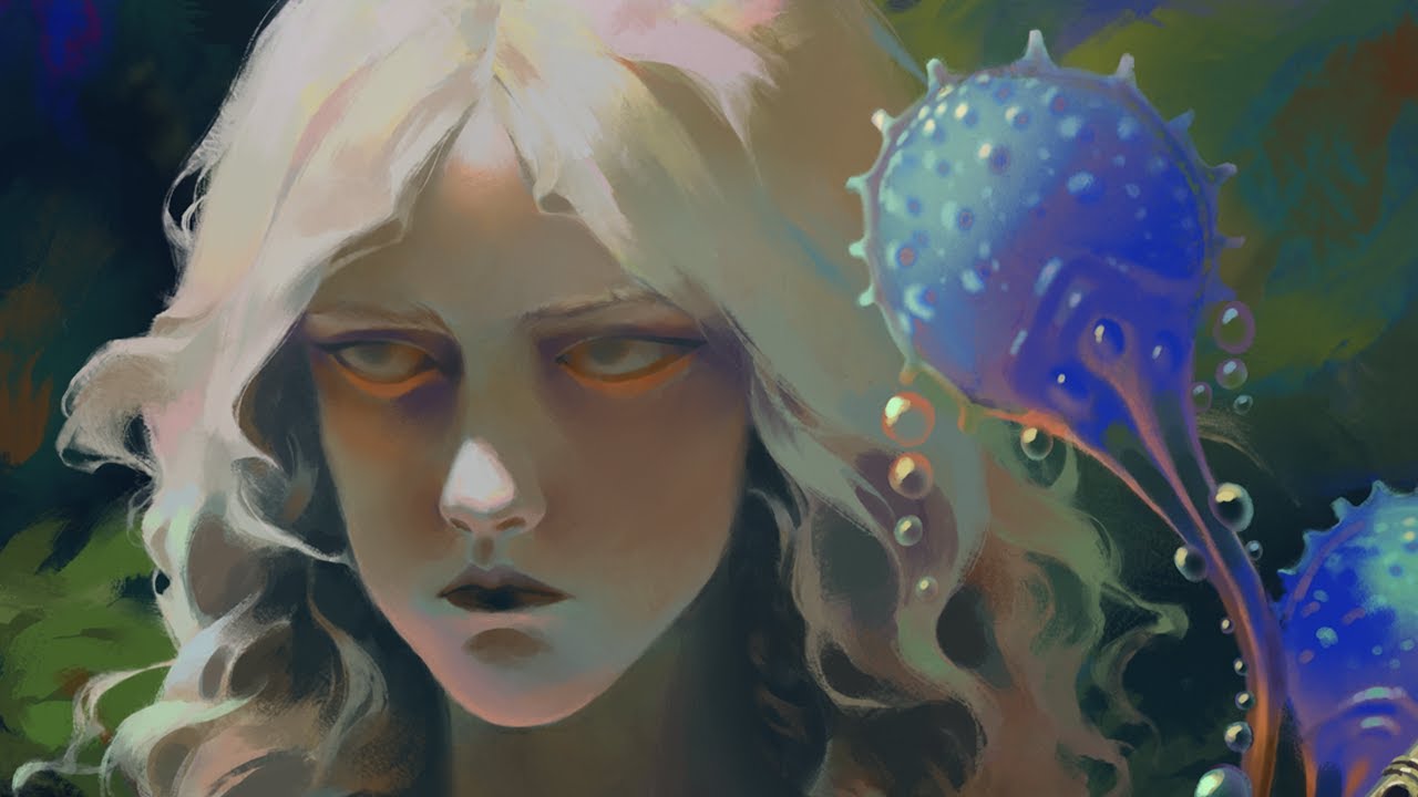 THE FLUTIST - painting process