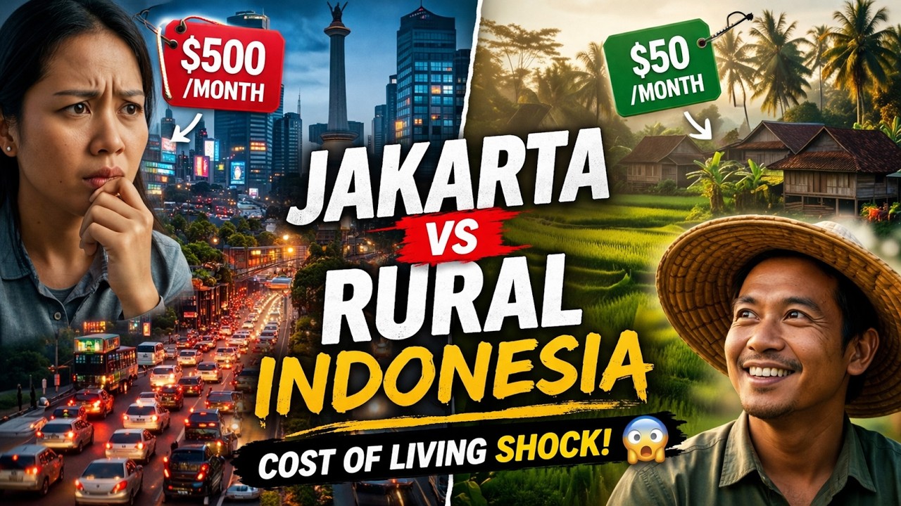 Jakarta vs Rural Indonesia: $500 vs $50 Cost of Living 😳