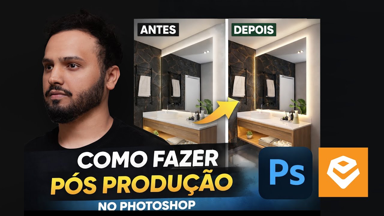 PÓS PRODUÇÃO PARA RENDER NO PHOTOSHOP - MÉTODO  SIMPLIFICADO - PARTE 03