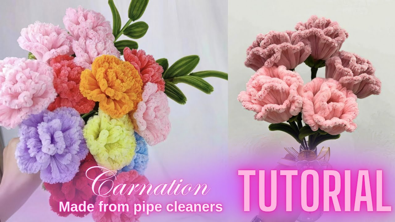 [TUTORIAL] Learn how to make Carnation from pipe cleaners | Mothers' day