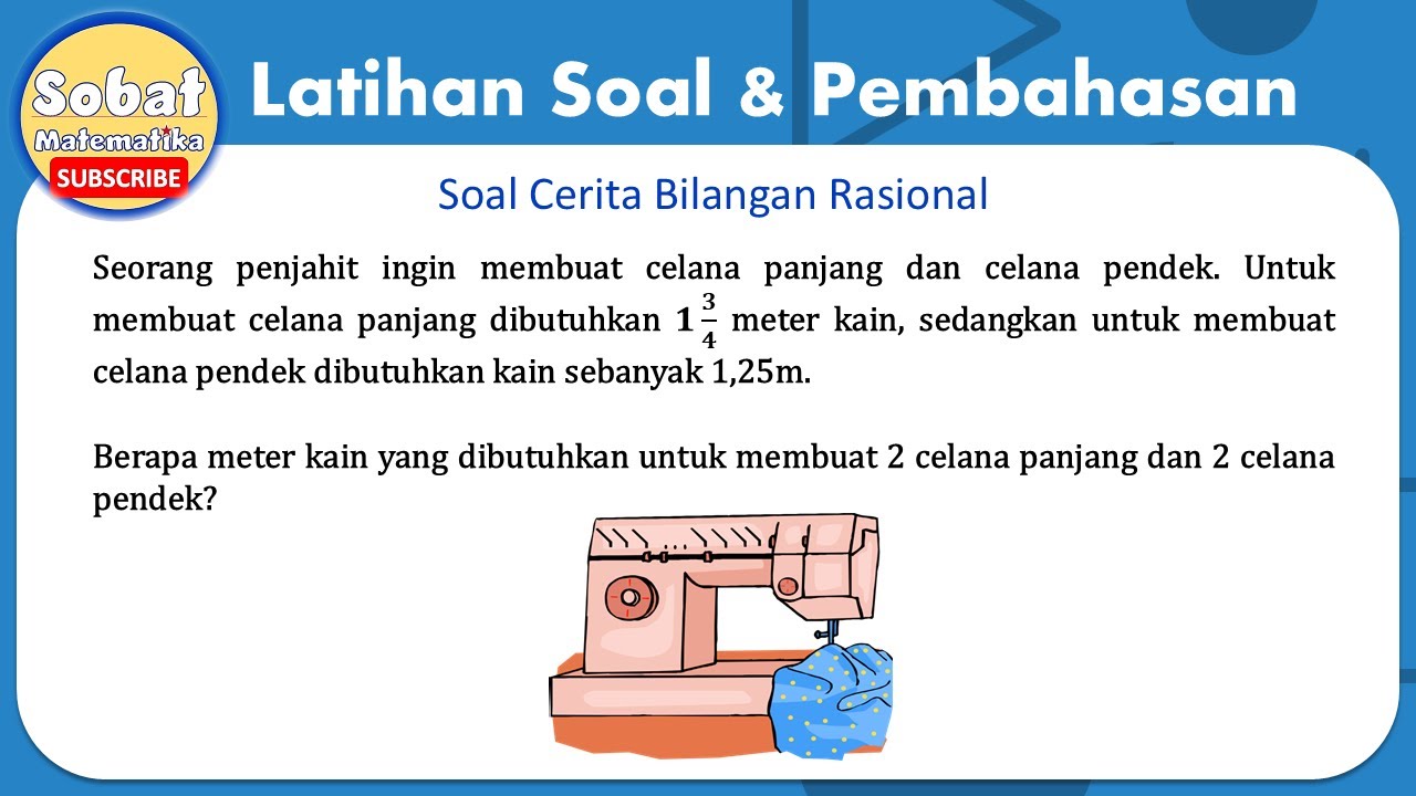 Jawaban Soal Cerita Bilangan Rasional #pecahan #desimal #matematikasmp