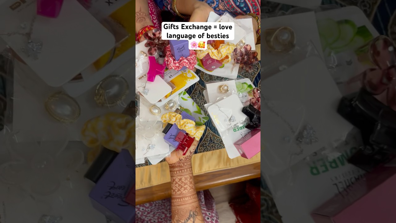 Gift Exchange with my girls #shorts #youtubeshortsvideos #giftexchange #friendshipgoals
