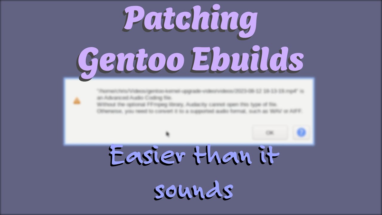 Патч Gentoo Ebuilds — исправление ошибок