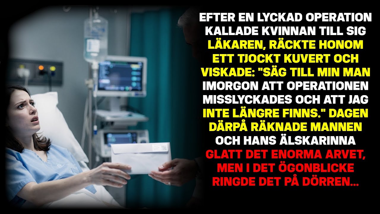 Efter operationen räckte hon läkaren ett tjockt kuvert och viskade tyst dessa avgörande ord...