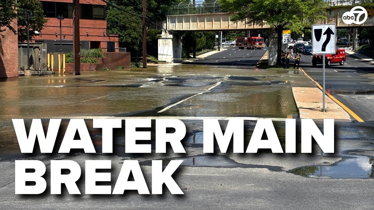 🔴LIVE: ROAD FLOODED, CLOSED AFTER WATER MAIN BREAK IN MONTGOMERY COUNTY, MARYLAND