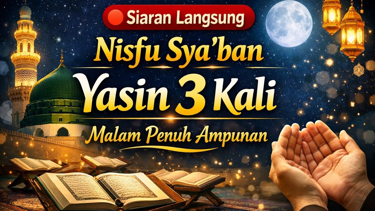 🔴LIVE MENGHIDUPKAN MALAM NISFU SYA'BAN YASIN 3 KALI DI MASJID AL-GHOFUR
